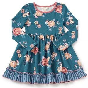 EUC Matilda Jane Floral Long Sleeved Dress